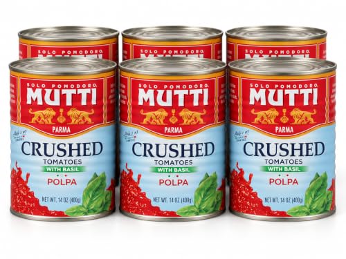 Mutti Polpa finely chopped tomatoes with basil 14 oz can, 6 pack