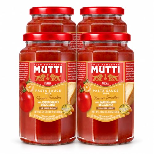 Mutti Parmigiano Reggiano Rossoro tomato pasta sauce 24 oz jar, 4 pack
