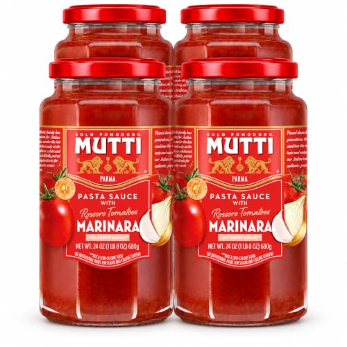 Mutti Marinara Rossoro tomato pasta sauce 24 oz jar, 4 pack