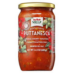 SACLA Puttanesca Cherry Tomato Red Pasta Sauce | No Added Sugar | 24 oz