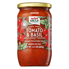 SACLA Cherry Tomato & Basil Red Pasta Sauce | No Added Sugar | 24 oz