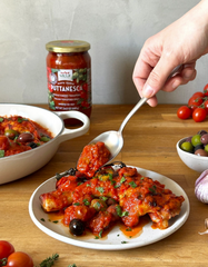 SACLA Puttanesca Cherry Tomato Red Pasta Sauce | No Added Sugar | 24 oz